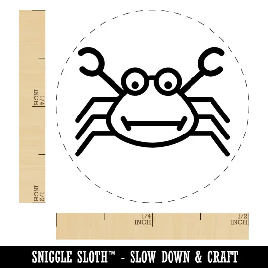 Silly Crab Self-Inking Rubber Stamp for Stamping Crafting Planners Orange {1}
