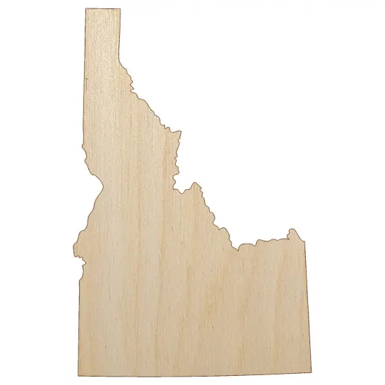 Idaho State Silhouette Unfinished Wood Shape Piece Cutout for DIY Craft Projects {7}