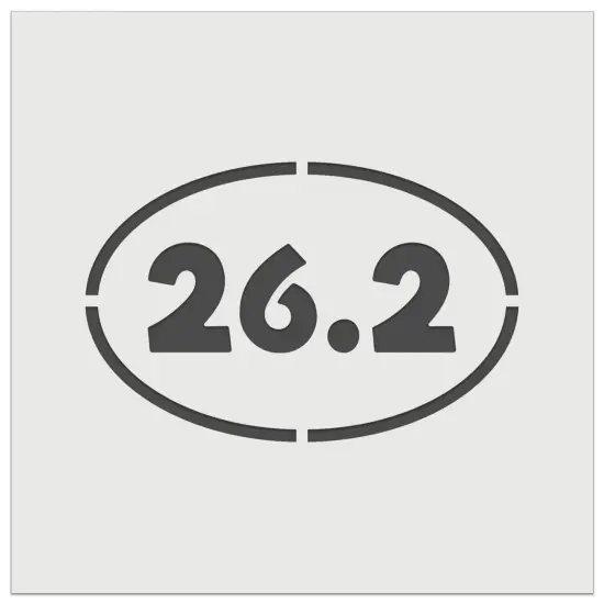 26.2 Full Marathon Runner Wall Cookie DIY Craft Reusable Stencil {7}