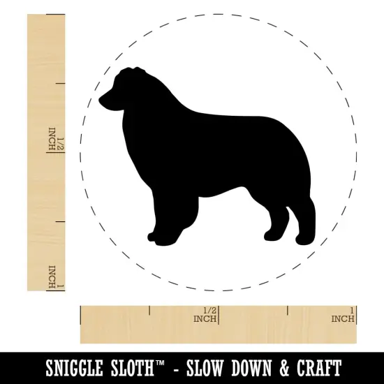 Australian Shepherd Dog Aussie Solid Self-Inking Rubber Stamp for Stamping Crafting Planners Red {1}