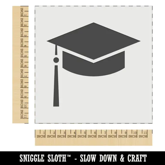 Graduation Cap Hat Wall Cookie DIY Craft Reusable Stencil {1}