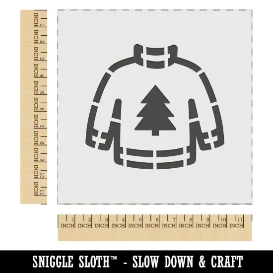 Christmas Ugly Sweater Wall Cookie DIY Craft Reusable Stencil {1}