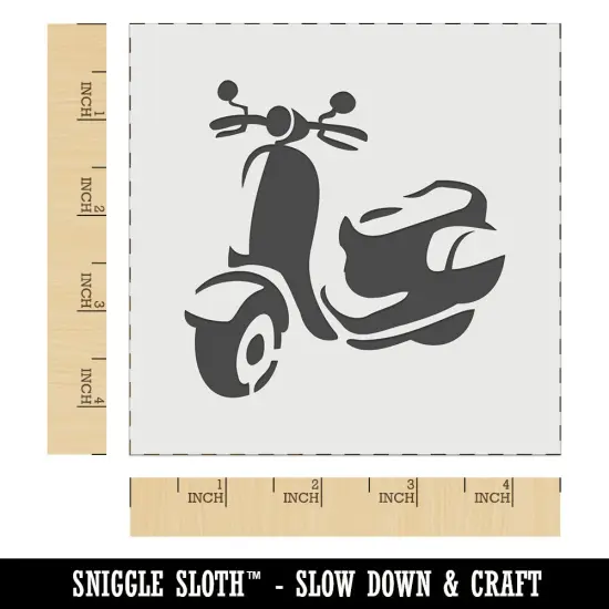 Moped Motor Scooter Motorcycle Vehicle Wall Cookie DIY Craft Reusable Stencil {6}