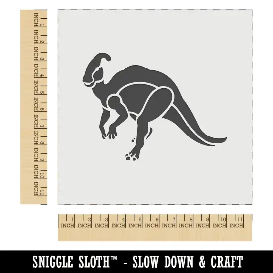 Parasaurolophus Dinosaur Wall Cookie DIY Craft Reusable Stencil {1}