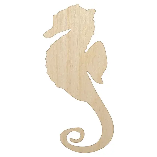 Seahorse Solid Unfinished Wood Shape Piece Cutout for DIY Craft Projects {2}