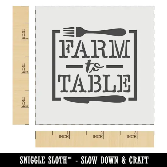 Farm to Table with Fork and Knife Wall Cookie DIY Craft Reusable Stencil {5}
