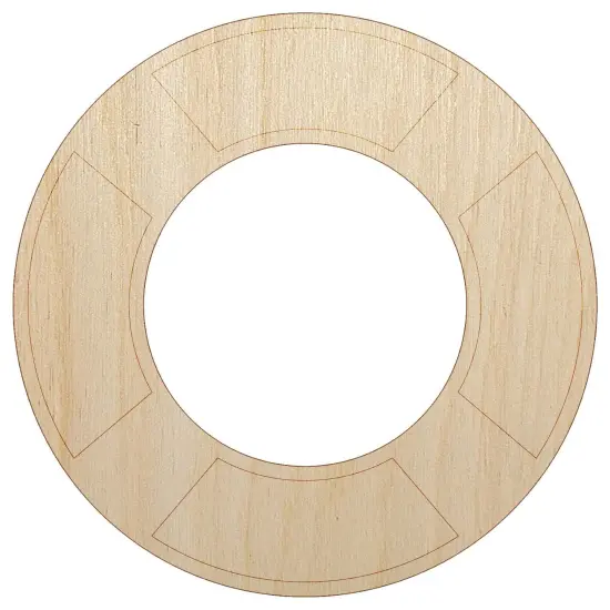 Nautical Lifesaver Unfinished Wood Shape Piece Cutout for DIY Craft Projects {2}