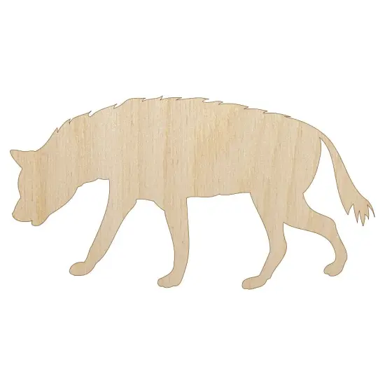 Hyena Solid Unfinished Wood Shape Piece Cutout for DIY Craft Projects {1}