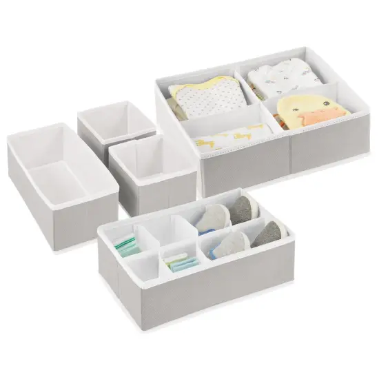 mDesign Fabric Drawer/Closet Divided Organizers, Set of 5 {1}