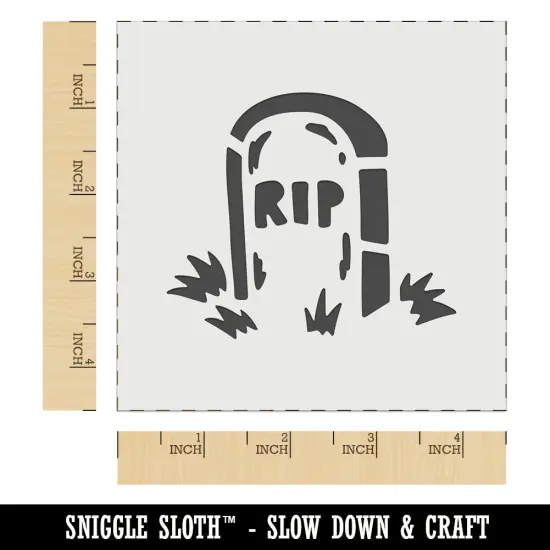 RIP Headstone Gravestone Tombstone Halloween Wall Cookie DIY Craft Reusable Stencil {7}