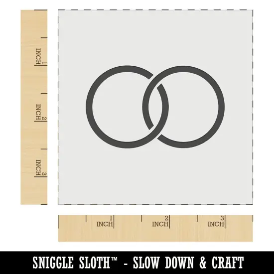 Wedding Rings Overlapping Wall Cookie DIY Craft Reusable Stencil {5}