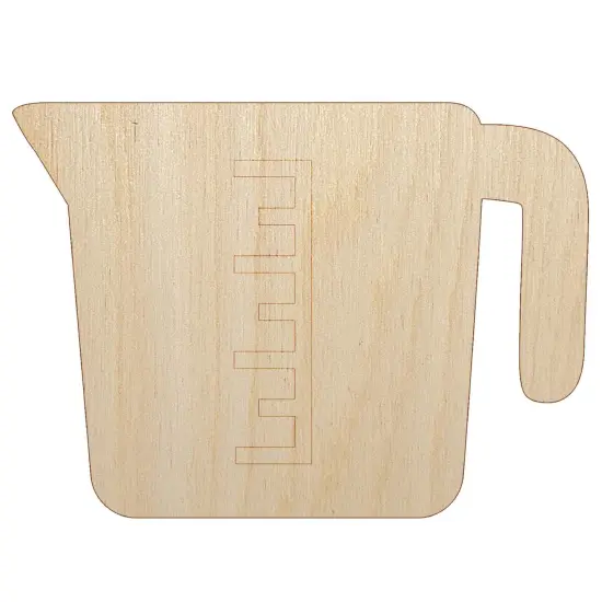 Measuring Cup Baking Cooking Unfinished Wood Shape Piece Cutout for DIY Craft Projects {7}