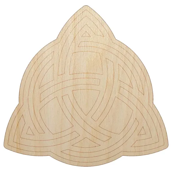 Celtic Triquetra Knot Outline Unfinished Wood Shape Piece Cutout for DIY Craft Projects {2}