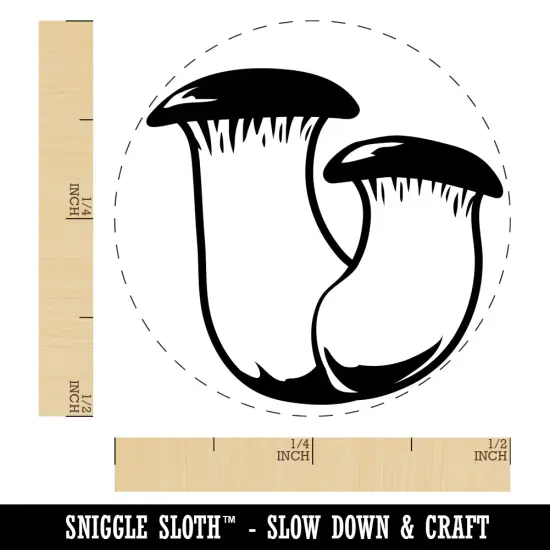 Eryngii King Oyster Trumpet Mushroom Fungus Self-Inking Rubber Stamp for Stamping Crafting Planners Orange {1}