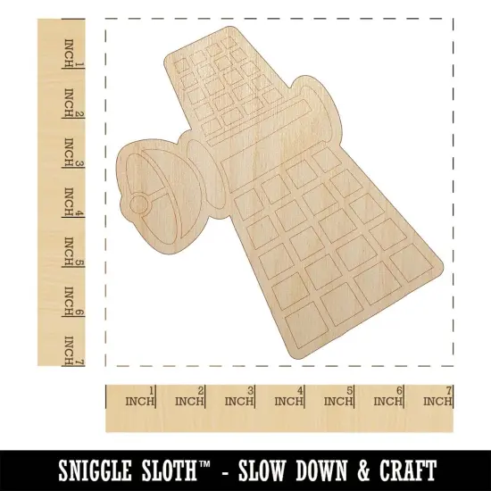 Artificial Satellite Orbiting Space Unfinished Wood Shape Piece Cutout for DIY Craft Projects {1}