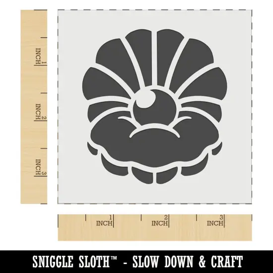 Pearl in Shell Wall Cookie DIY Craft Reusable Stencil {5}