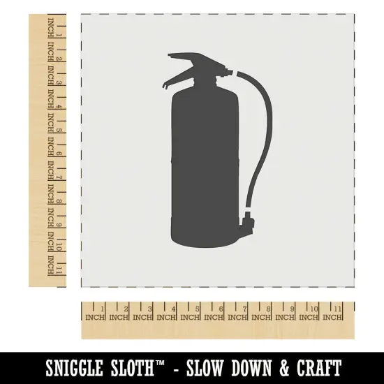 Fire Extinguisher Solid Wall Cookie DIY Craft Reusable Stencil {1}