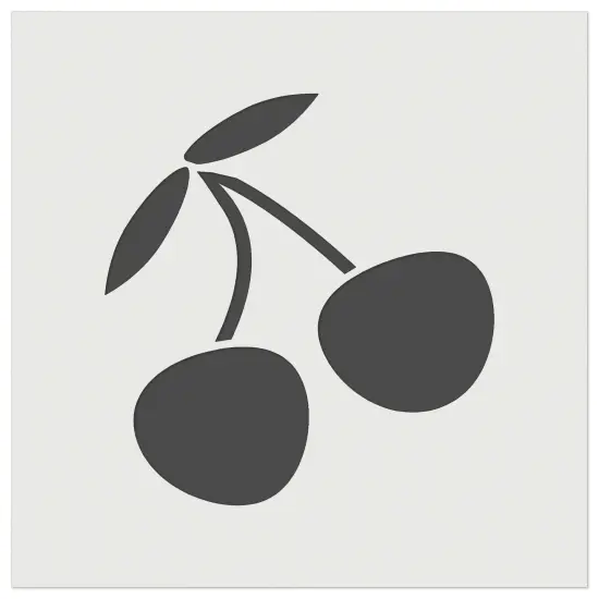 Pair of Cherries Outlined Wall Cookie DIY Craft Reusable Stencil {7}