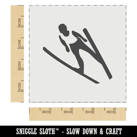 Ski Jumping Jumper Wall Cookie DIY Craft Reusable Stencil {7}