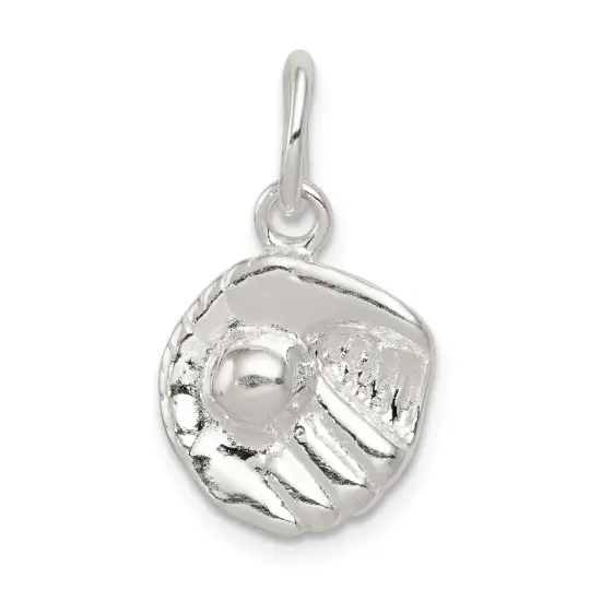 Sterling Silver Baseball Glove Charm FindingKing Jewerly 20mm x 13mm {1}