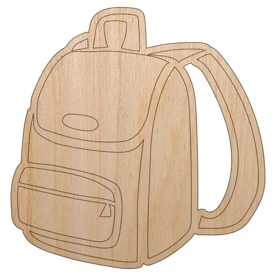 Backpack Icon School and Travel Unfinished Wood Shape Piece Cutout for DIY Craft Projects {7}