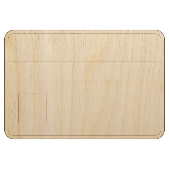 Credit Card Money Bills Unfinished Wood Shape Piece Cutout for DIY Craft Projects {1}