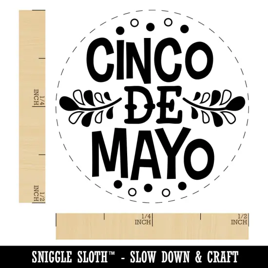 Cinco De Mayo Self-Inking Rubber Stamp for Stamping Crafting Planners Black {1}