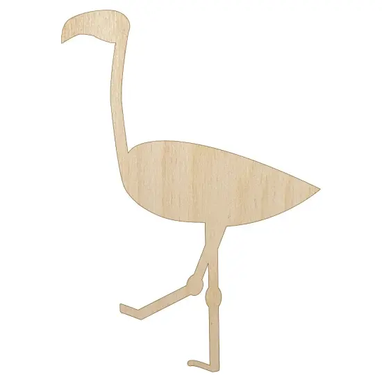 Flamingo Bird Solid Unfinished Wood Shape Piece Cutout for DIY Craft Projects {7}