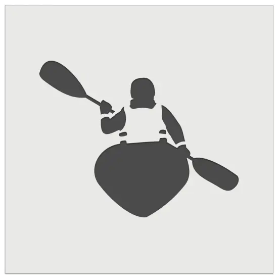 Person Kayaking with Paddle Back Behind View Wall Cookie DIY Craft Reusable Stencil {7}