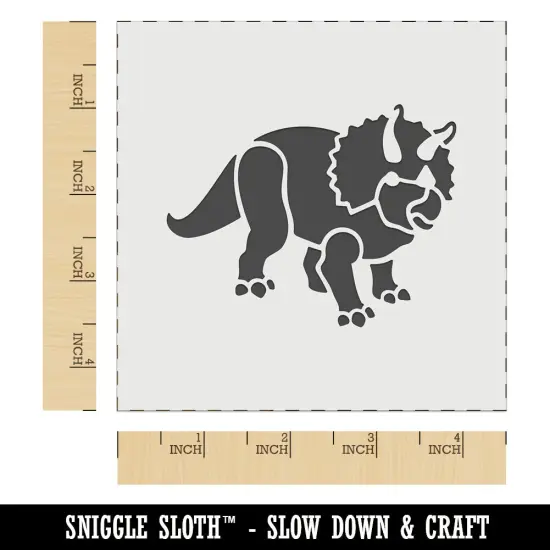 Triceratops Dinosaur Wall Cookie DIY Craft Reusable Stencil {7}
