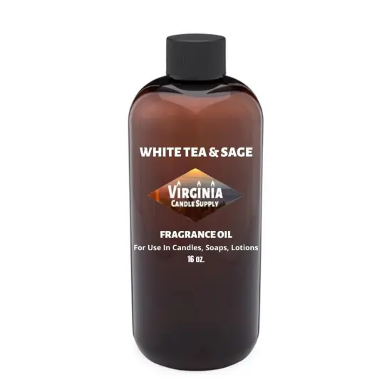 White Tea & Sage Fragrance Oil (Our Version of the Brand Name) (16 oz Bottle) for Candle Making, Soap Making, Tart Making, Room Sprays, Lotions, Car Fresheners, Slime, Bath Bombs, Warmers&hellip; {1}