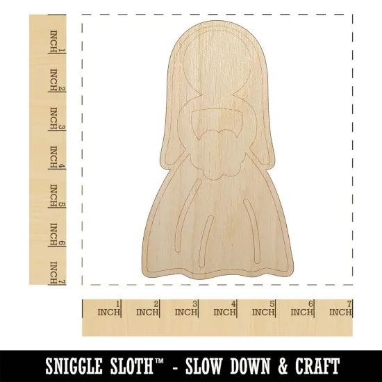 Bride Symbol Wedding Unfinished Wood Shape Piece Cutout for DIY Craft Projects {1}