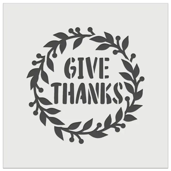 Give Thanks Wreath Wall Cookie DIY Craft Reusable Stencil {2}