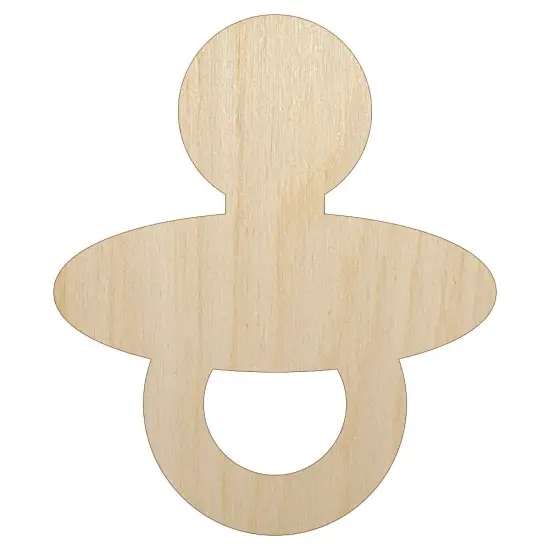 Baby Pacifier Unfinished Wood Shape Piece Cutout for DIY Craft Projects {7}