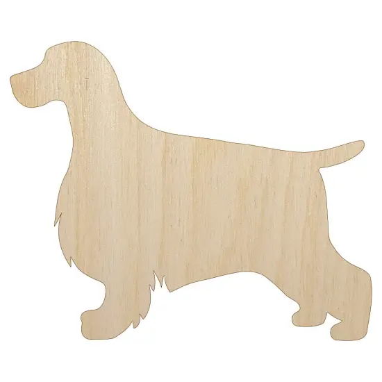 English Cocker Spaniel Dog Solid Unfinished Wood Shape Piece Cutout for DIY Craft Projects {1}