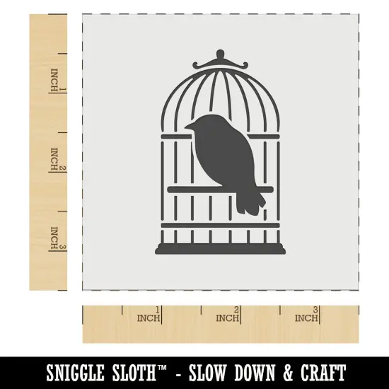 Pet Wire Bird in Birdcage Wall Cookie DIY Craft Reusable Stencil {5}