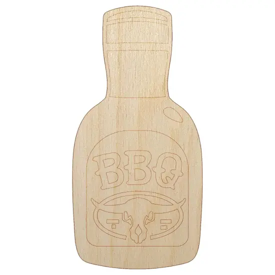 Delicious BBQ Barbecue Sauce Unfinished Wood Shape Piece Cutout for DIY Craft Projects {7}