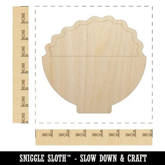 Bowl of Rice Unfinished Wood Shape Piece Cutout for DIY Craft Projects {1}