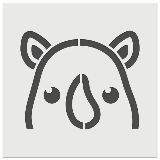 Peeking Rhino Wall Cookie DIY Craft Reusable Stencil {7}