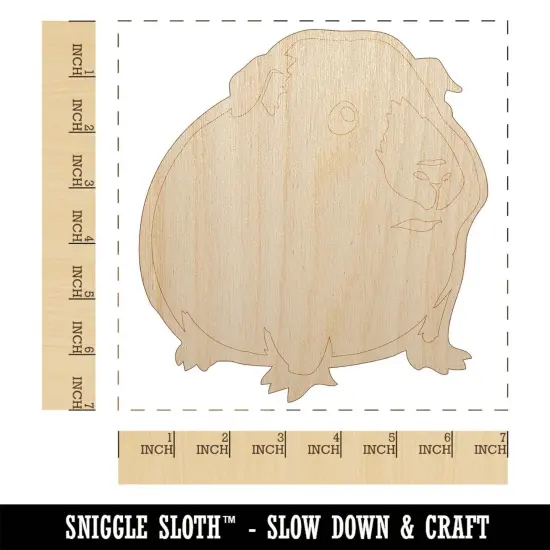 Sweet Himalayan Guinea Pig Unfinished Wood Shape Piece Cutout for DIY Craft Projects {1}