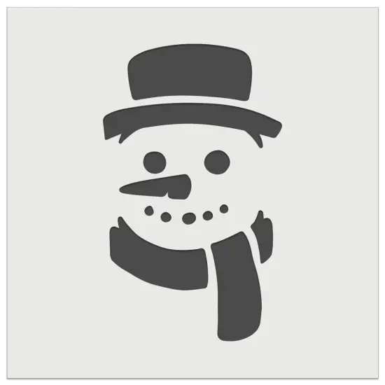 Snowman Face with Scarf Winter Wall Cookie DIY Craft Reusable Stencil {7}