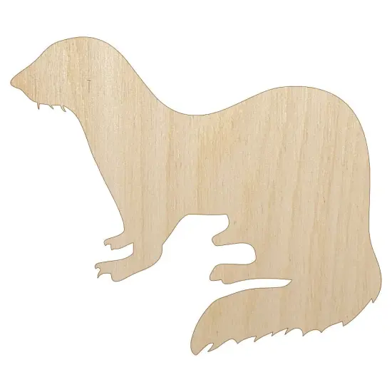 Ferret Solid Unfinished Wood Shape Piece Cutout for DIY Craft Projects {1}