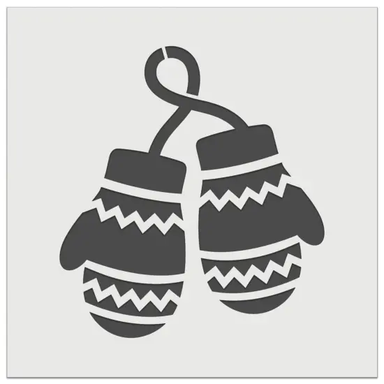 Cozy Winter Mittens Wall Cookie DIY Craft Reusable Stencil {2}