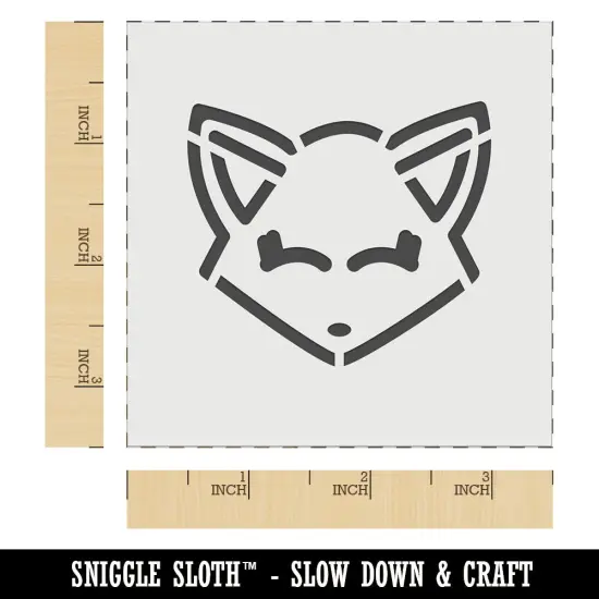Fox Face Wall Cookie DIY Craft Reusable Stencil {5}