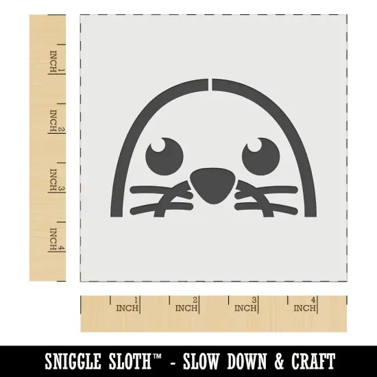 Peeking Seal Wall Cookie DIY Craft Reusable Stencil {6}