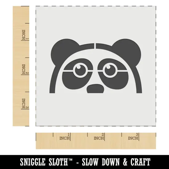Peeking Panda Wall Cookie DIY Craft Reusable Stencil {5}