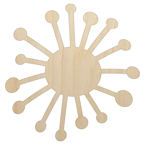 Dandelion Doodle Unfinished Wood Shape Piece Cutout for DIY Craft Projects {1}