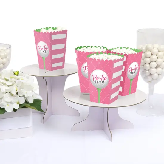 Big Dot of Happiness Golf Girl - Pink Birthday Party or Baby Shower Favor Popcorn Treat Boxes - Set of 12 {4}
