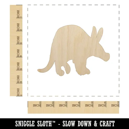 Aardvark Solid Unfinished Wood Shape Piece Cutout for DIY Craft Projects {1}