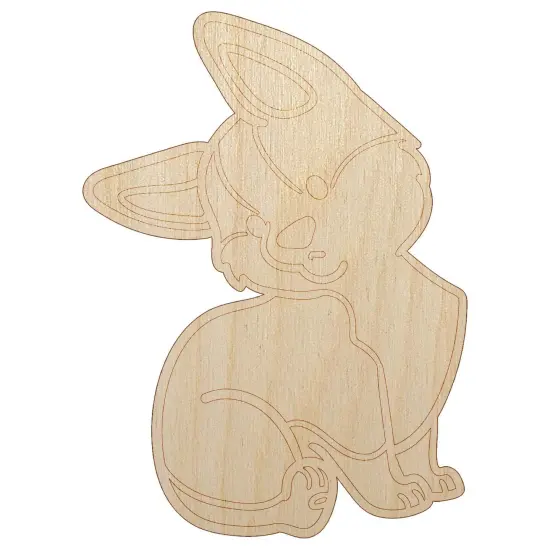 Pembroke Welsh Corgi Sitting Dog Unfinished Wood Shape Piece Cutout for DIY Craft Projects {7}